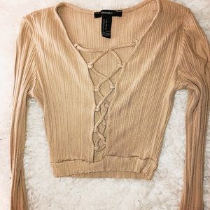 Forever 21 tan crop top